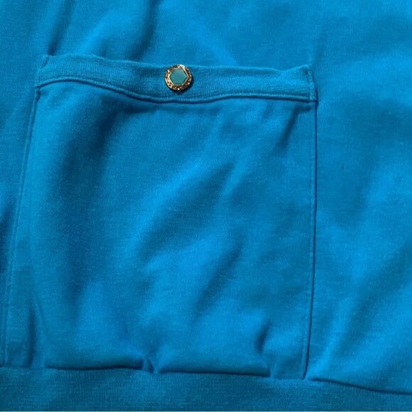 Vintage Aileen Too Blue Button Up V-Neck Sweater Cardigan Women’s Size 16W/36 - Picture 14 of 16